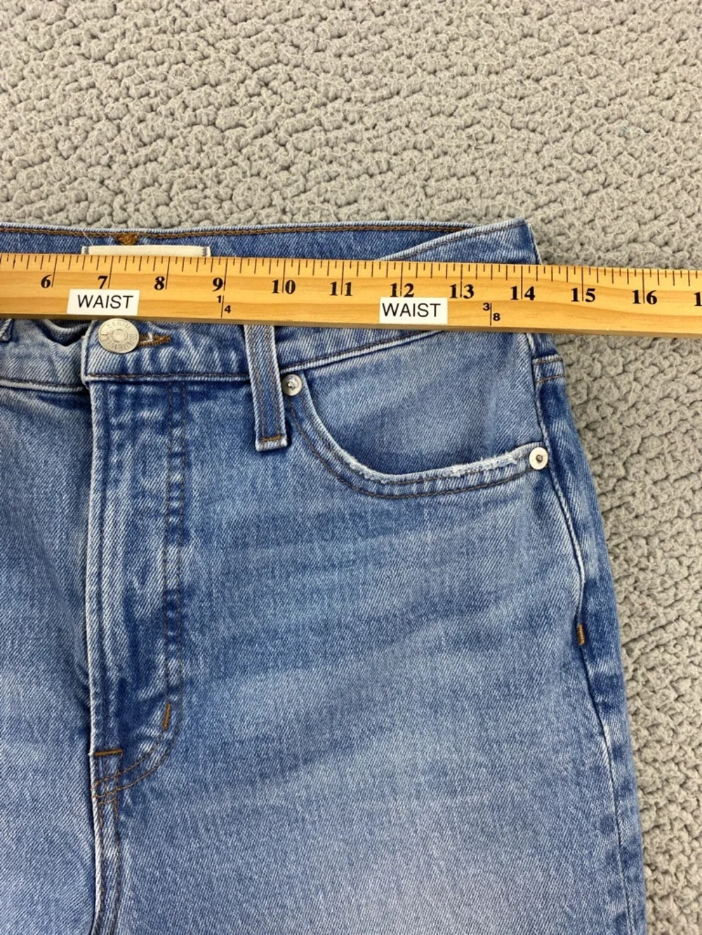 Madewell The Perfect Vintage Wide-leg Raw Hem Slouchy Crop Jean | Size: 28 - Picture 12 of 16